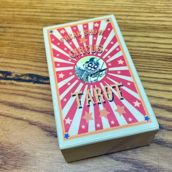 Freak Show Circus Tarot Deck - UNUSED - Colorful Pink & Yellow Box - Picture 3 of 10